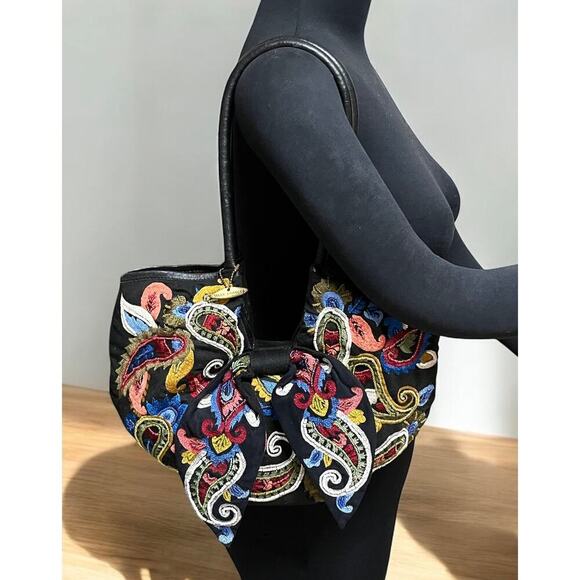 Y2K Mary Frances Hand Beaded Embroidered Boho Shoulder Bag - Picture 6 of 10